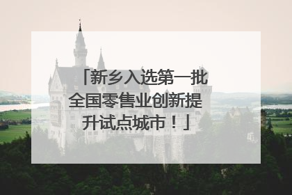 新乡入选第一批全国零售业创新提升试点城市！