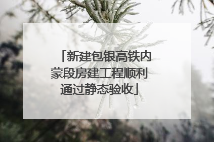 新建包银高铁内蒙段房建工程顺利通过静态验收