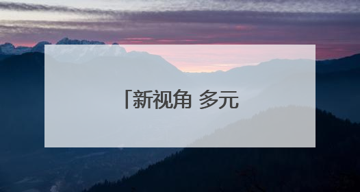 新视角 多元文化壁上观