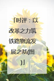 时评：以改革之力筑铁路物流发展之基(图)