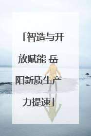 智造与开放赋能 岳阳新质生产力提速