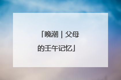 晚潮｜父母的壬午记忆