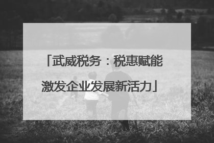 武威税务：税惠赋能 激发企业发展新活力