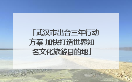 武汉市出台三年行动方案 加快打造世界知名文化旅游目的地
