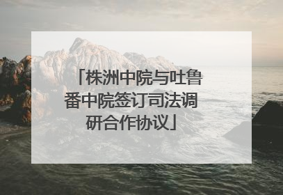 株洲中院与吐鲁番中院签订司法调研合作协议