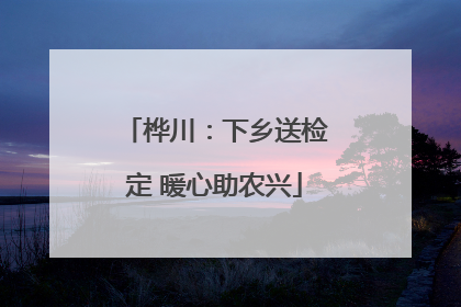 桦川：下乡送检定 暖心助农兴