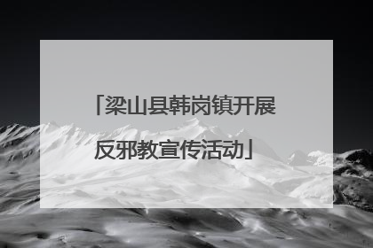 梁山县韩岗镇开展反邪教宣传活动