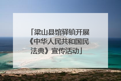 梁山县馆驿镇开展《中华人民共和国民法典》宣传活动
