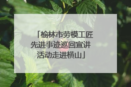 榆林市劳模工匠先进事迹巡回宣讲活动走进横山