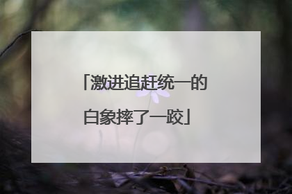 激进追赶统一的白象摔了一跤