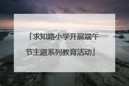 求知路小学开展端午节主题系列教育活动