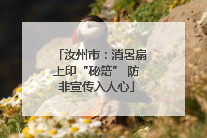 汝州市：消暑扇上印“秘籍” 防非宣传入人心