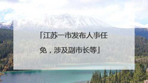 江苏一市发布人事任免,涉及副市长等