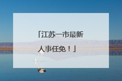 江苏一市最新人事任免！