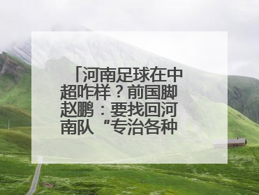 河南足球在中超咋样？前国脚赵鹏：要找回河南队“专治各种不服”的精神