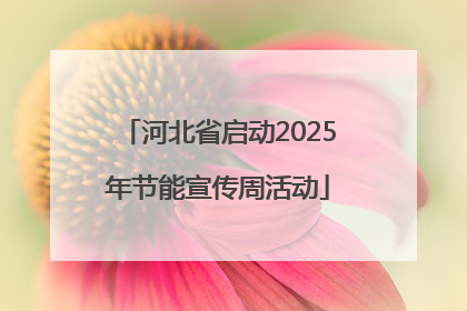 河北省启动2025年节能宣传周活动