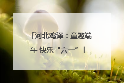 河北鸡泽：童趣端午 快乐“六一”