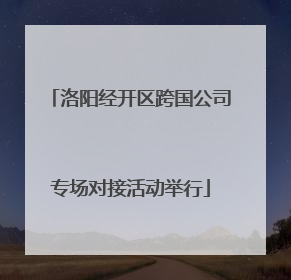 洛阳经开区跨国公司专场对接活动举行