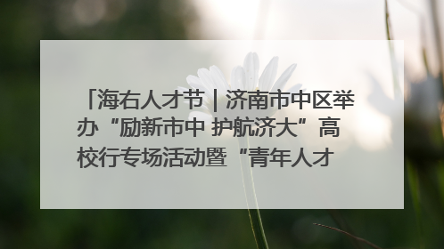 海右人才节｜济南市中区举办“励新市中 护航济大”高校行专场活动暨“青年人才 乐享市中”品牌推介会