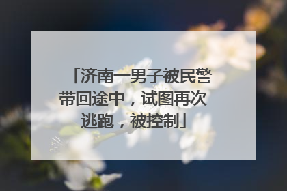 济南一男子被民警带回途中，试图再次逃跑，被控制