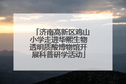 济南高新区鸡山小学走进华熙生物透明质酸博物馆开展科普研学活动