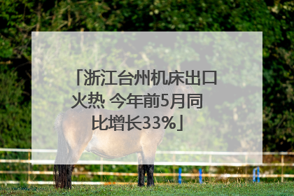浙江台州机床出口火热 今年前5月同比增长33%