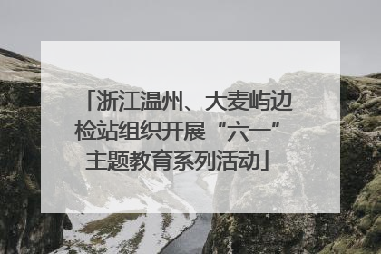 浙江温州、大麦屿边检站组织开展“六一”主题教育系列活动