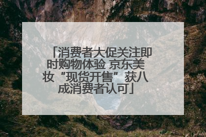 消费者大促关注即时购物体验 京东美妆“现货开售”获八成消费者认可