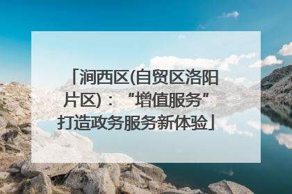 涧西区(自贸区洛阳片区)：“增值服务”打造政务服务新体验