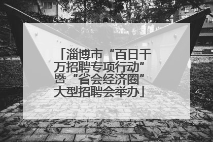 淄博市“百日千万招聘专项行动”暨“省会经济圈”大型招聘会举办