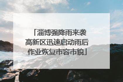 淄博强降雨来袭 高新区迅速启动雨后作业恢复市容市貌