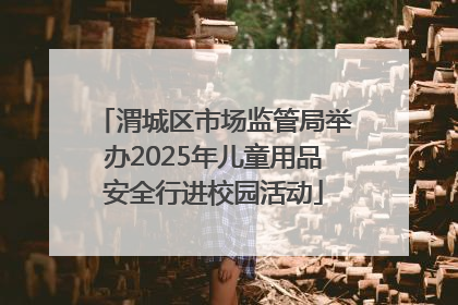 渭城区市场监管局举办2025年儿童用品安全行进校园活动