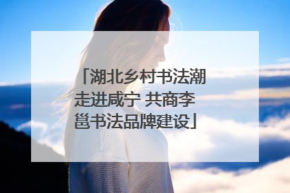 湖北乡村书法潮走进咸宁 共商李邕书法品牌建设