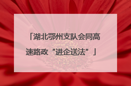 湖北鄂州支队会同高速路政“进企送法”