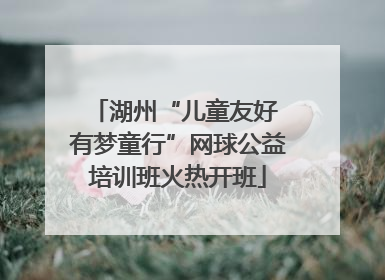 湖州“儿童友好 有梦童行”网球公益培训班火热开班