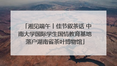 湘见端午丨佳节叙茶话 中南大学国际学生国情教育基地落户湖南省茶叶博物馆
