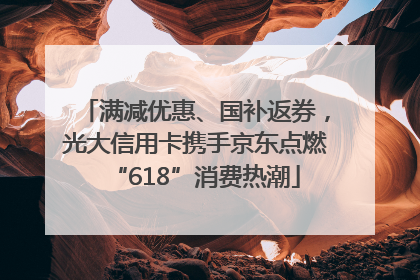 满减优惠、国补返券，光大信用卡携手京东点燃“618”消费热潮