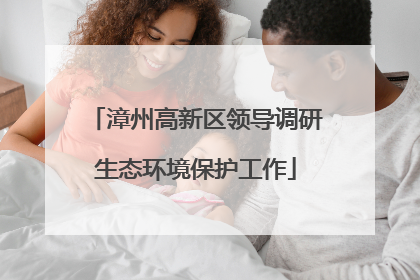 漳州高新区领导调研生态环境保护工作