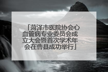 菏泽市医院协会心血管病专业委员会成立大会暨首次学术年会在曹县成功举行
