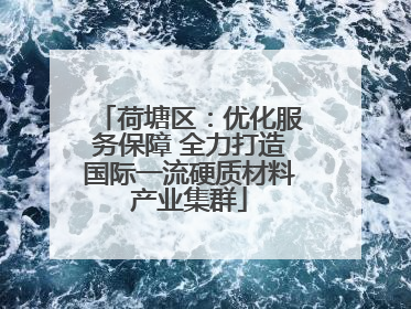 荷塘区：优化服务保障 全力打造国际一流硬质材料产业集群