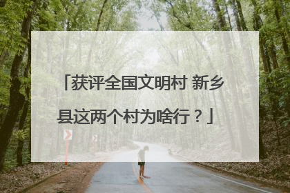 获评全国文明村 新乡县这两个村为啥行？