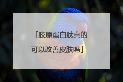 胶原蛋白肽真的可以改善皮肤吗