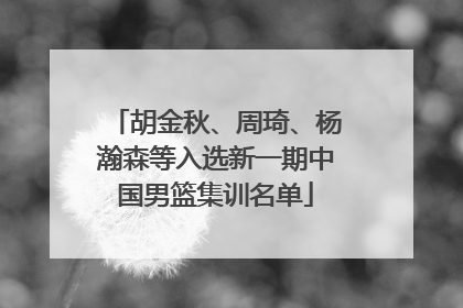 胡金秋、周琦、杨瀚森等入选新一期中国男篮集训名单