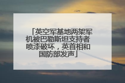 英空军基地两架军机被巴勒斯坦支持者喷漆破坏，英首相和国防部发声