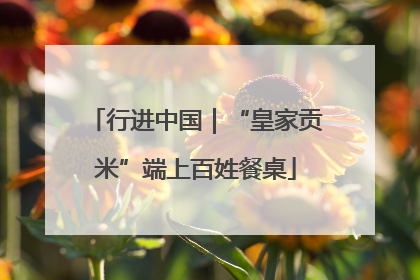 行进中国｜“皇家贡米”端上百姓餐桌