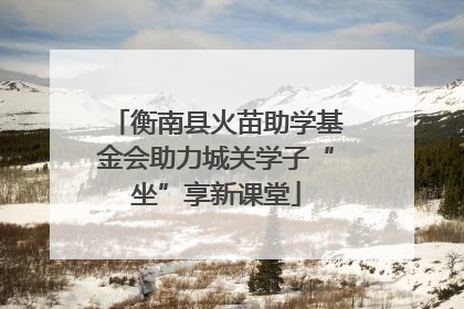衡南县火苗助学基金会助力城关学子“坐”享新课堂
