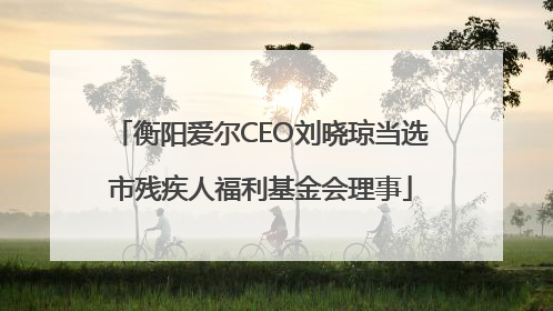 衡阳爱尔CEO刘晓琼当选市残疾人福利基金会理事