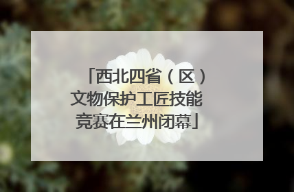 西北四省（区）文物保护工匠技能竞赛在兰州闭幕