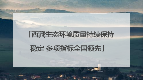 西藏生态环境质量持续保持稳定 多项指标全国领先