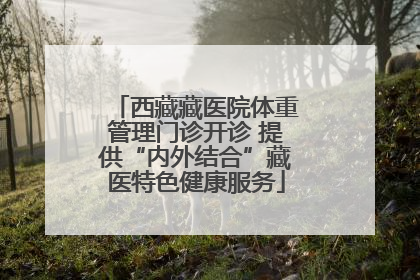 西藏藏医院体重管理门诊开诊 提供“内外结合”藏医特色健康服务